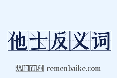 他士反义词是什么意思的图片